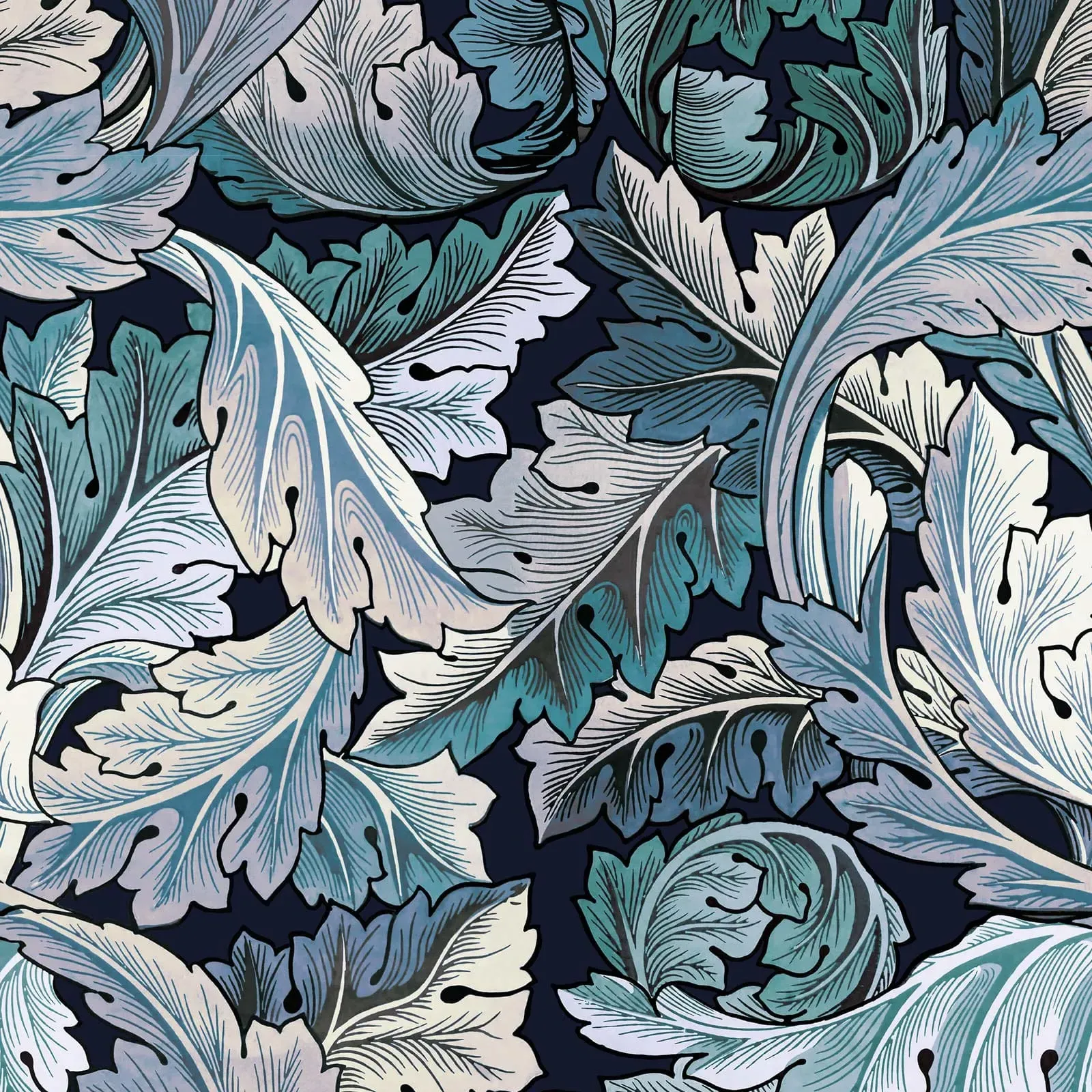 Acanthus Wallpaper - Blue & Midnight product