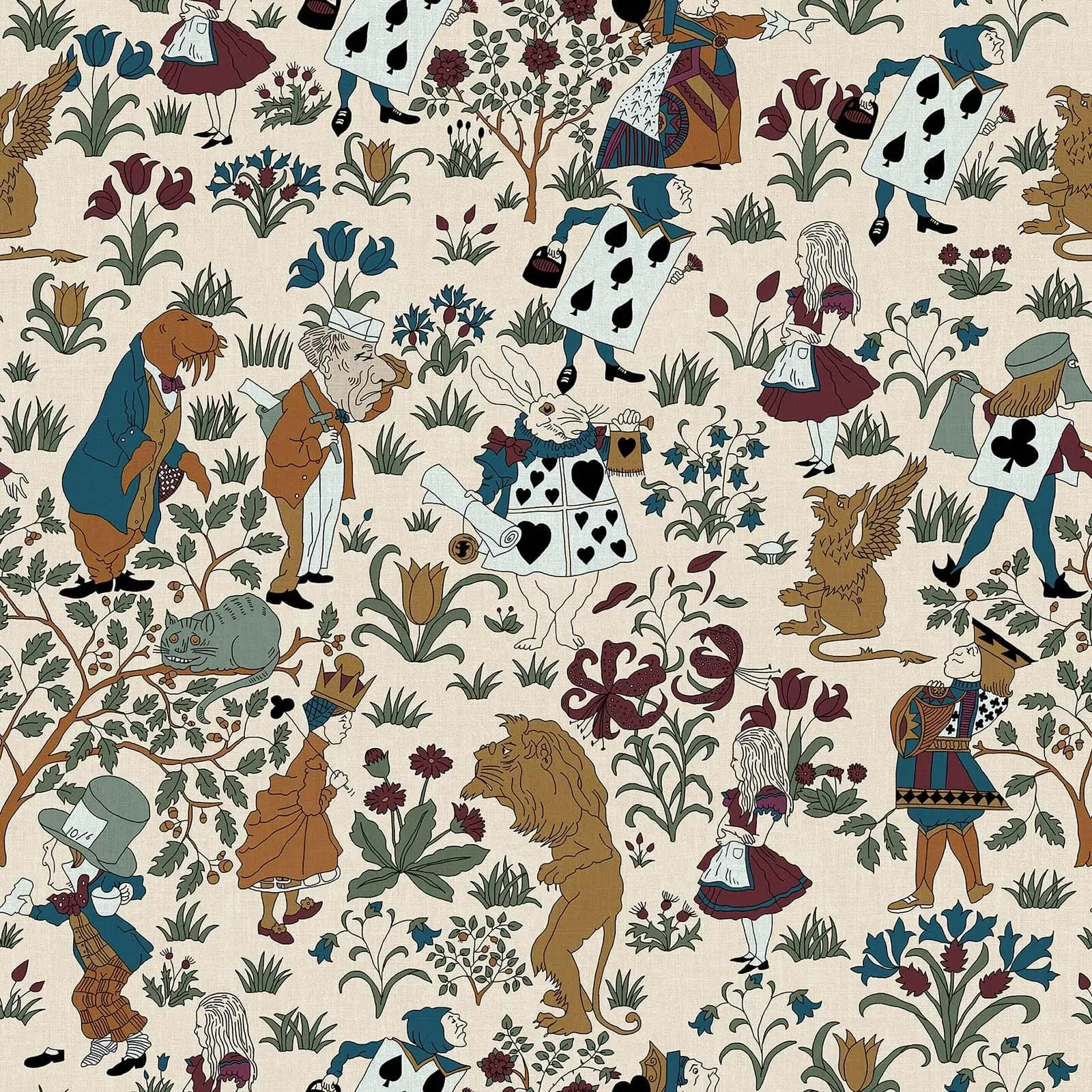 Alice in Wonderland Wallpaper - Cream product
