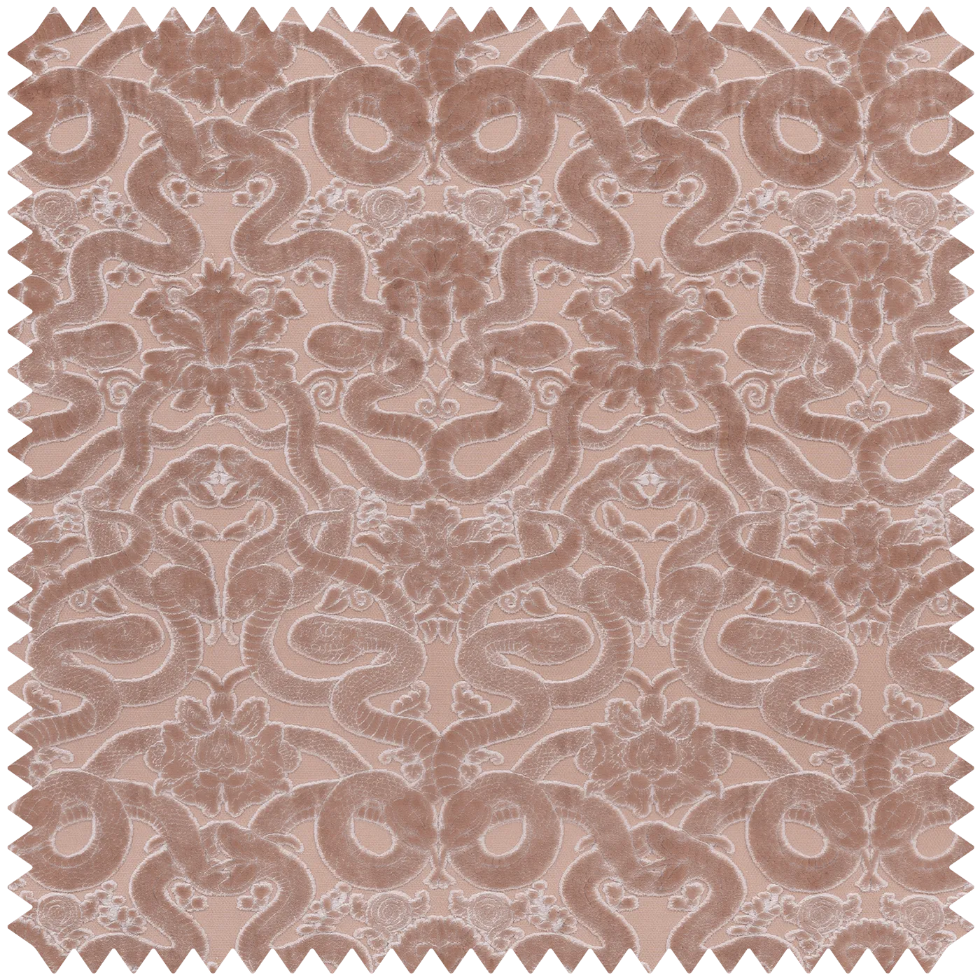 Anaconda Cut-Velvet Fabric - Dusky Pink product
