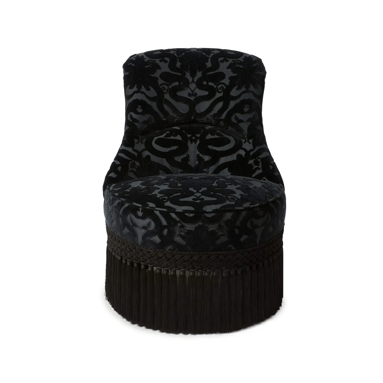 Anaconda Gascoigne Bedroom Chair - Noir, Cut-Velvet product