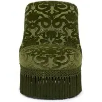 Anaconda Gascoigne Bedroom Chair - Olive Green, Velvet
