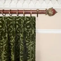 Anaconda Velvet Curtain - Olive Green