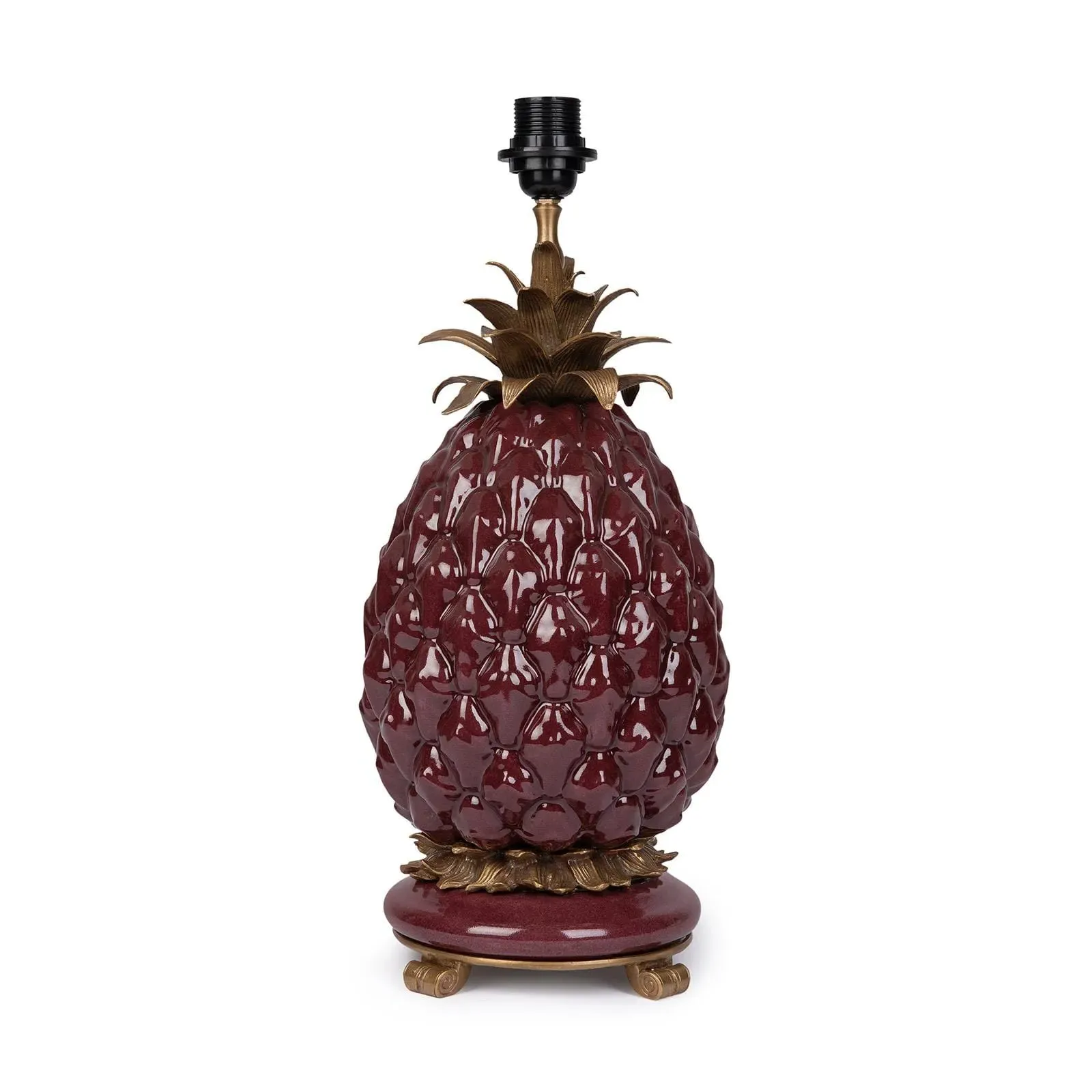 Ananas Lampstand - Carnelian, Brass