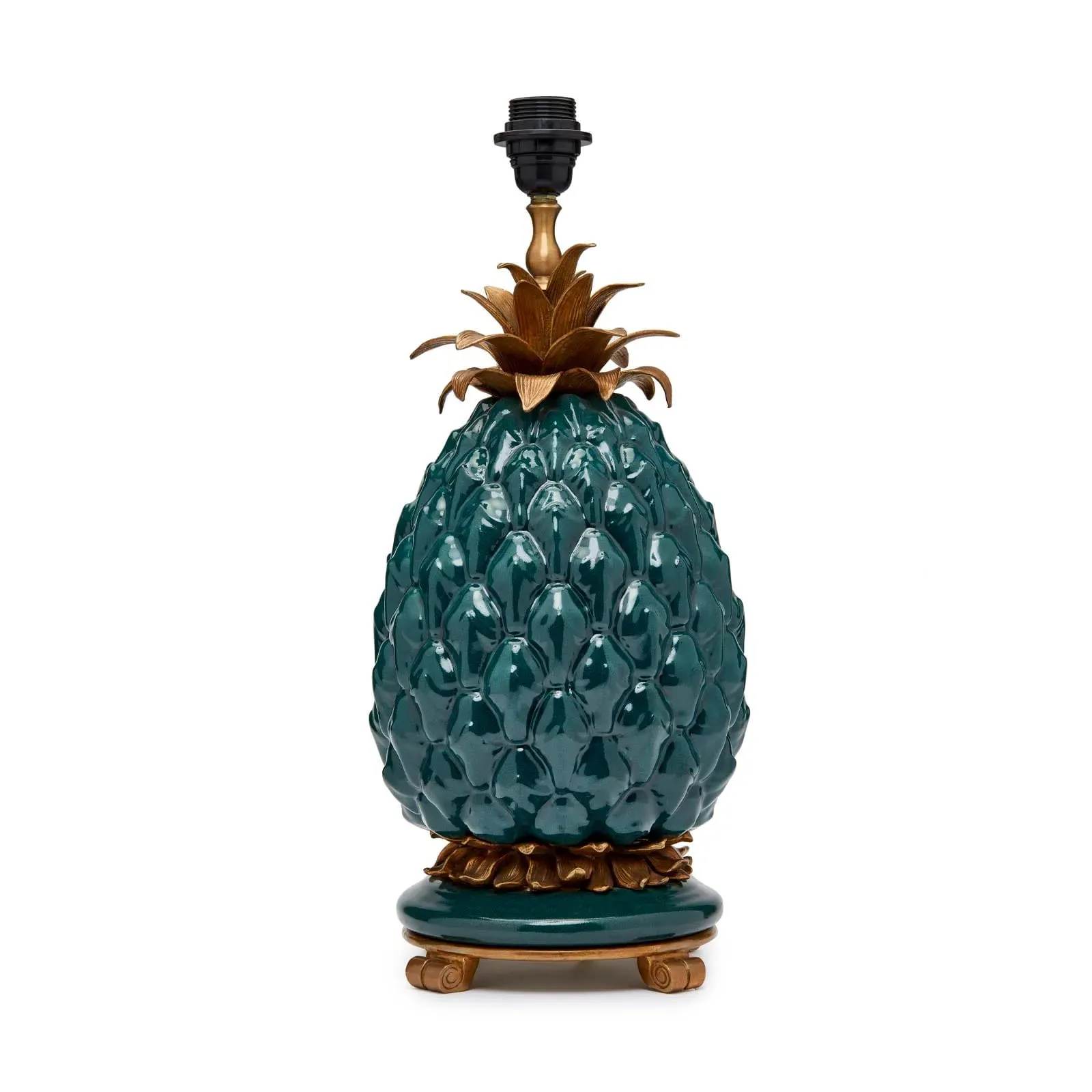 Ananas Lampstand - Petrol, Brass