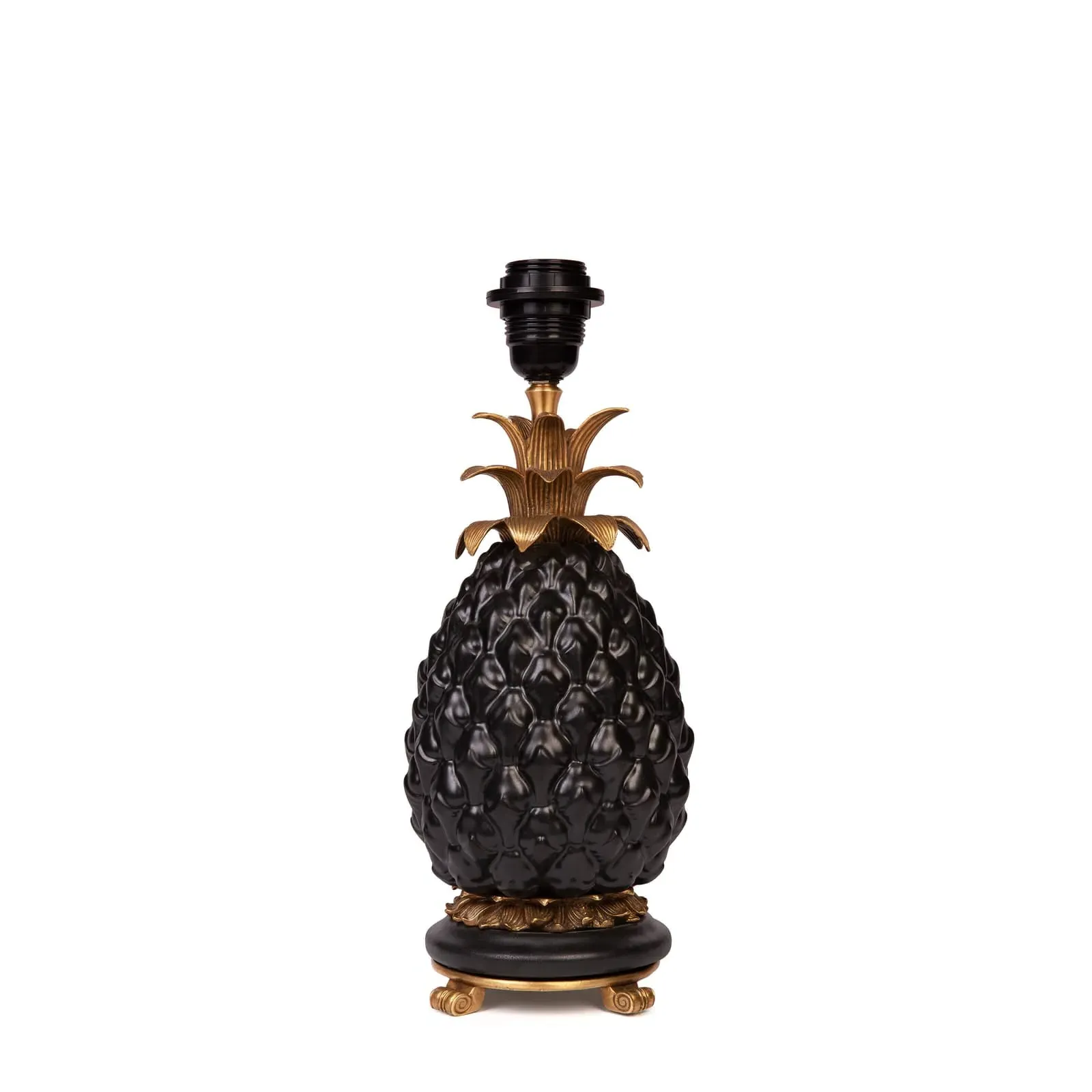 ANANITO Pineapple Lampstand - Black, Brass & Ceramic image