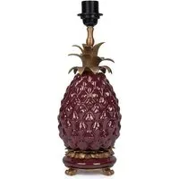 ANANITO Pineapple Lampstand - Carnelian, Brass & Ceramic