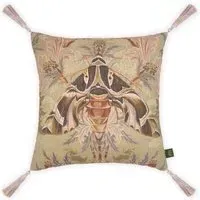 Aquifolia Moth Tassel Cushion - Apple Green