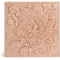Artemis Hibiscus Relief Tile Sample - Blush