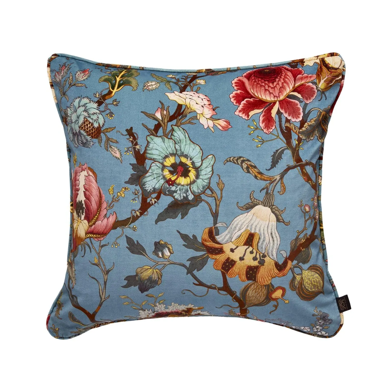 ARTEMIS Large Velvet Cushion - Azure