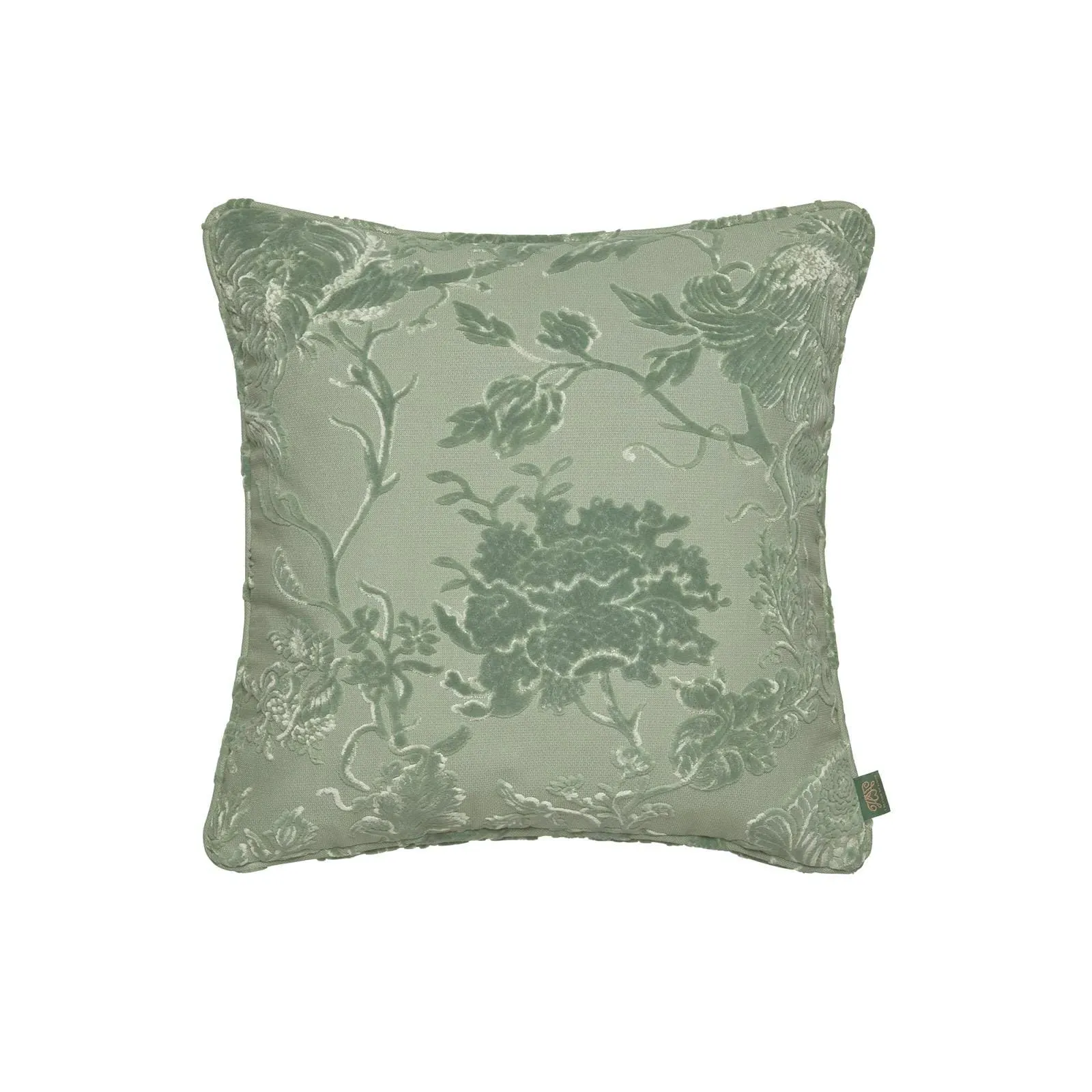 ARTEMIS Medium Cut-Velvet Cushion - Eucalyptus image