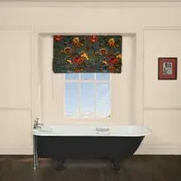 Artemis Roman Blind - Petrol, Velvet