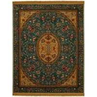 Artemis Rug - Petrol & Gold, Wool