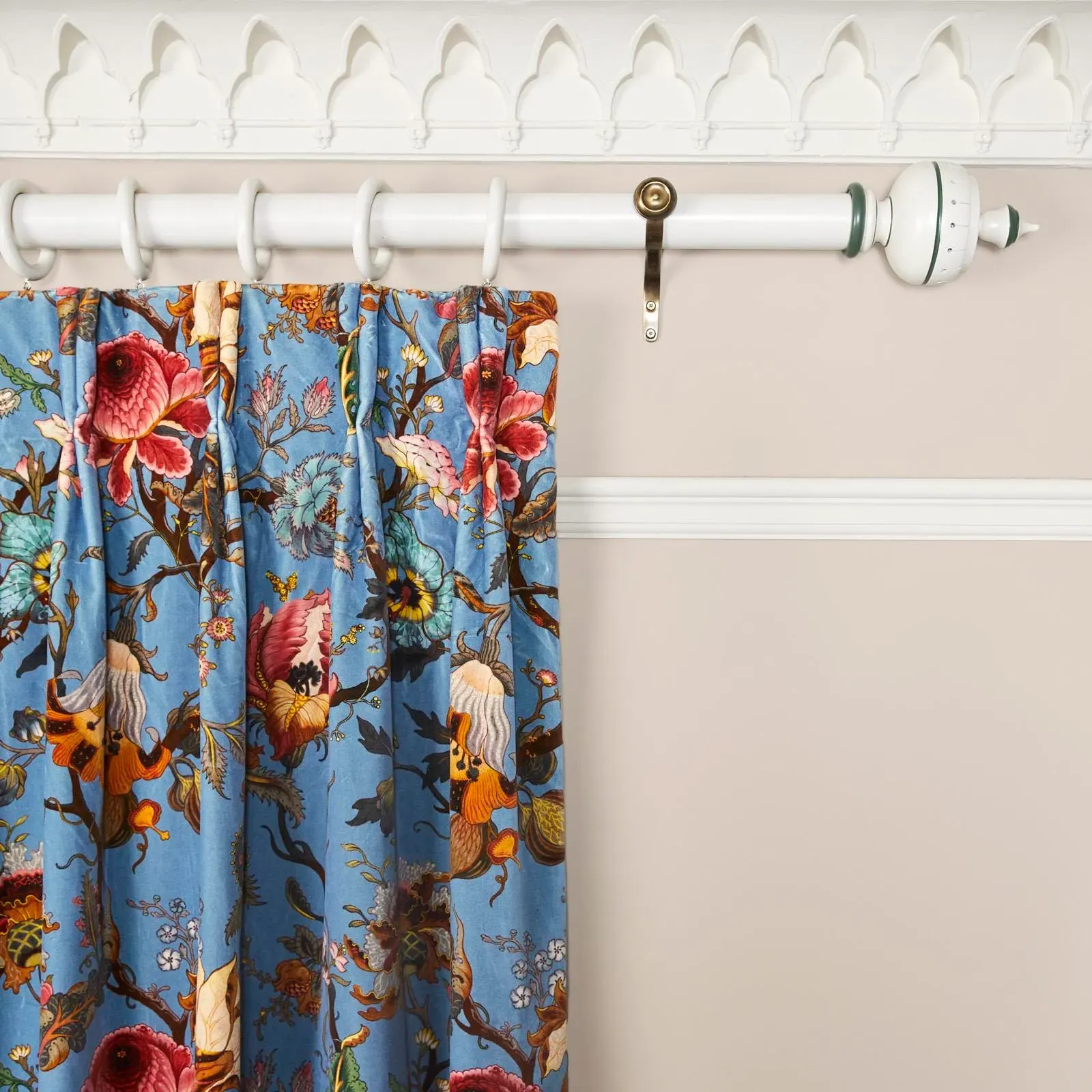 Artemis Velvet Curtain - Azure image