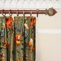 Artemis Velvet Curtain - Moss Green