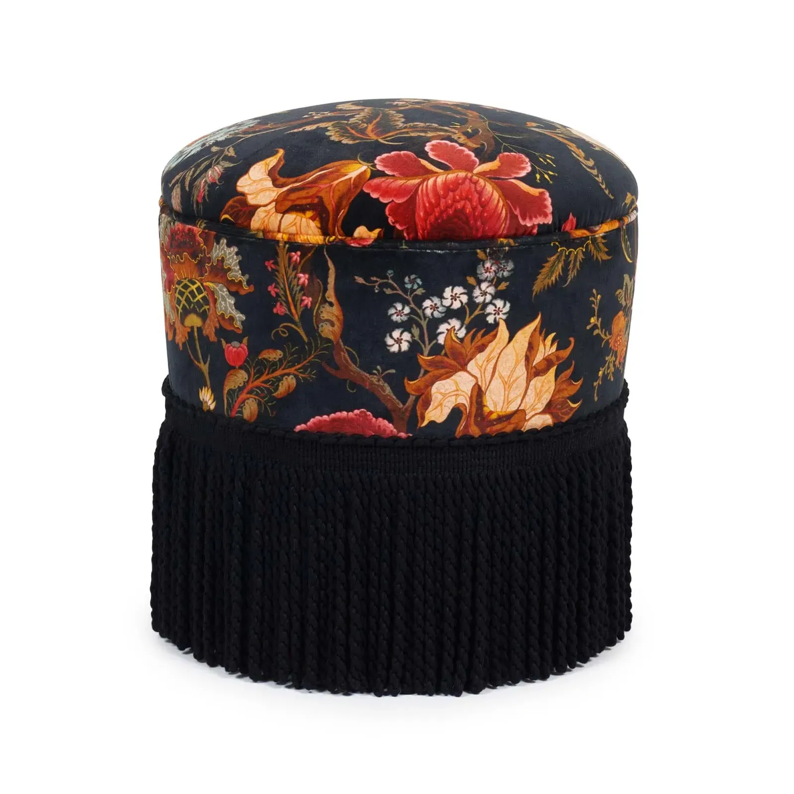 ARTEMIS Velvet Ottoman - Black image