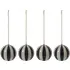 Artist's Stripe Baubles 4 Pack - Black, Paper