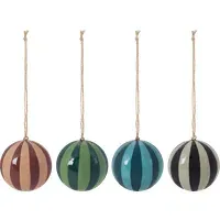 Artist's Stripe Baubles 4 Pack - Multi, Paper