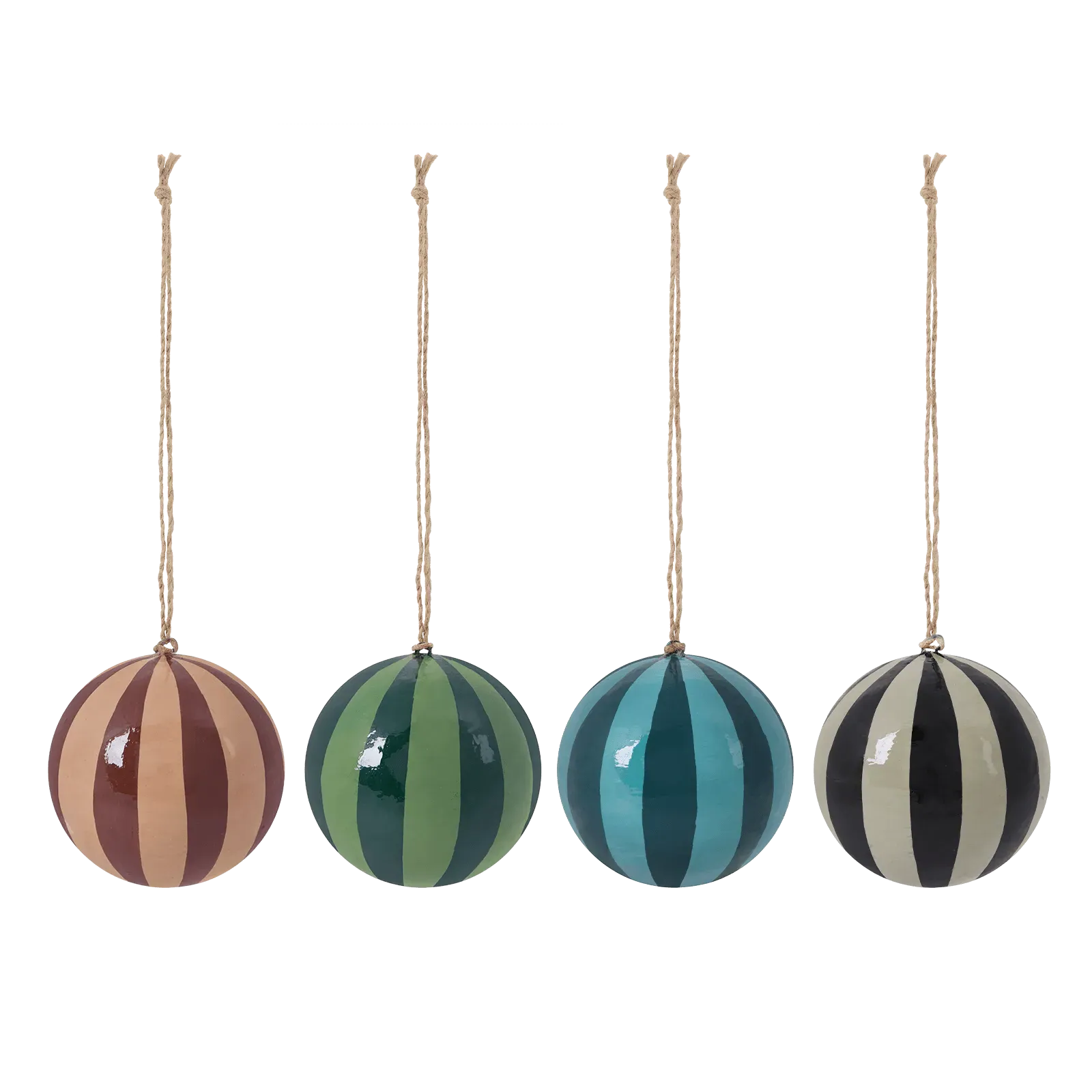 Artist's Stripe Baubles 4 Pack - Multi, Paper