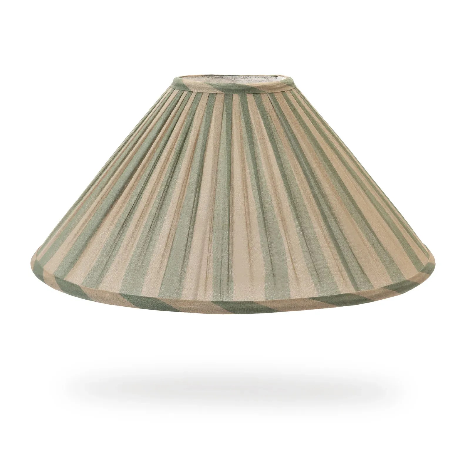 Artist's Stripe Romily Pleated Lampshade - Sap & Alabaster, Organic Cotton product
