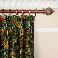 Avalon Velvet Curtain - Petrol