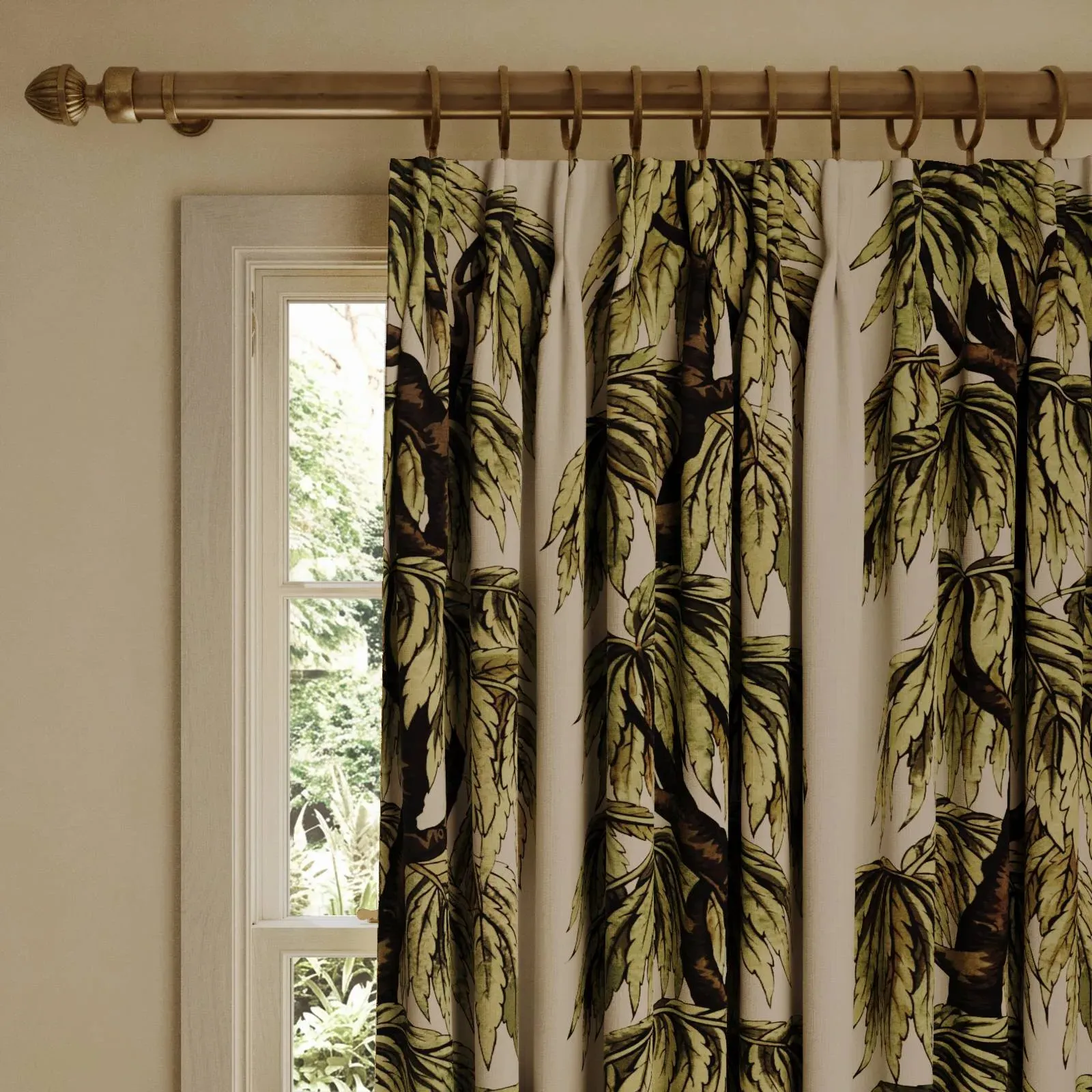 BABYLON Curtain - Papyrus/Willow, Cotton Linen product