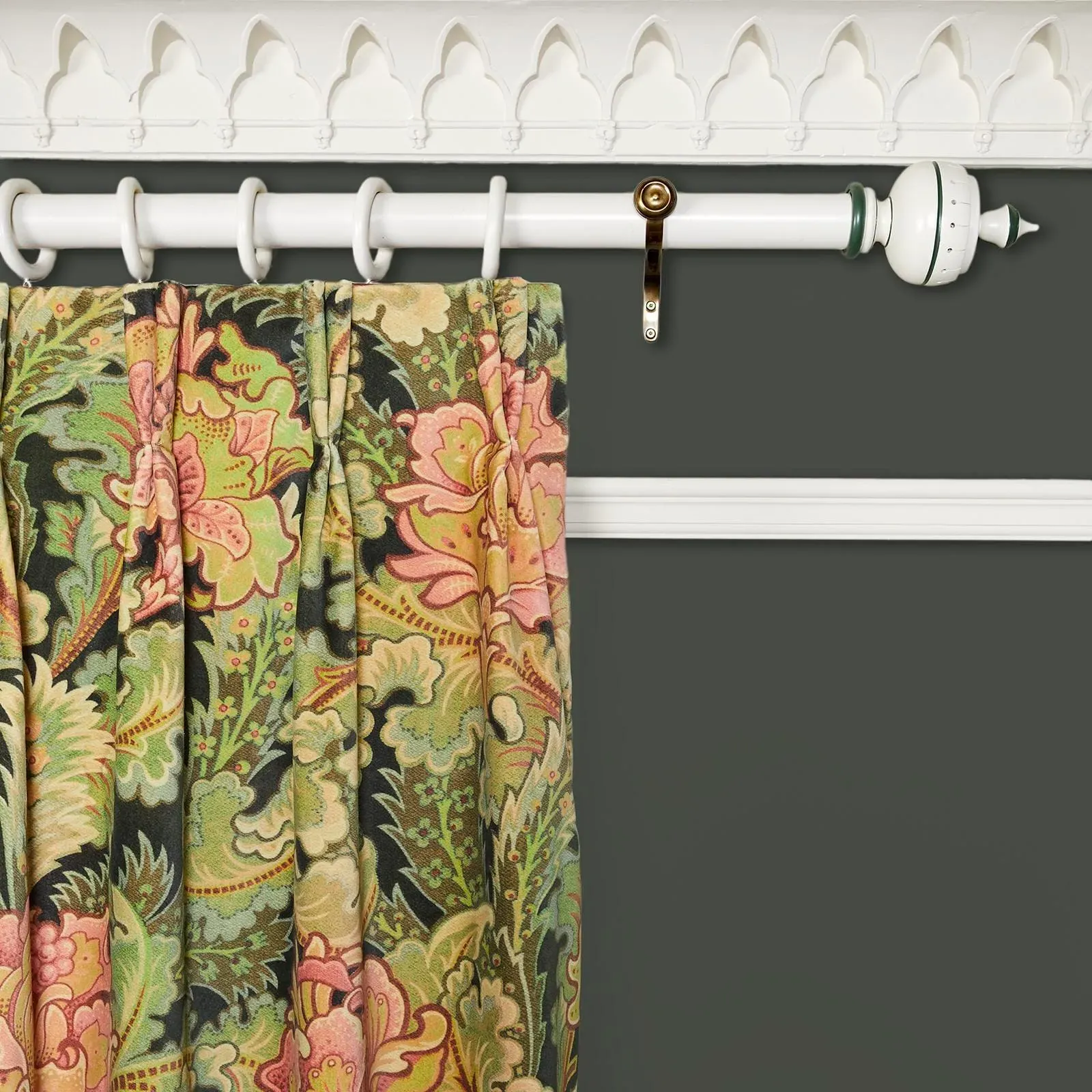 Bathsheba Velvet Curtain - Verde image
