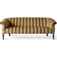 Camelot Stripe Lowback Settee - Ginger, Velvet