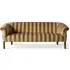 Camelot Stripe Lowback Settee - Ginger, Velvet