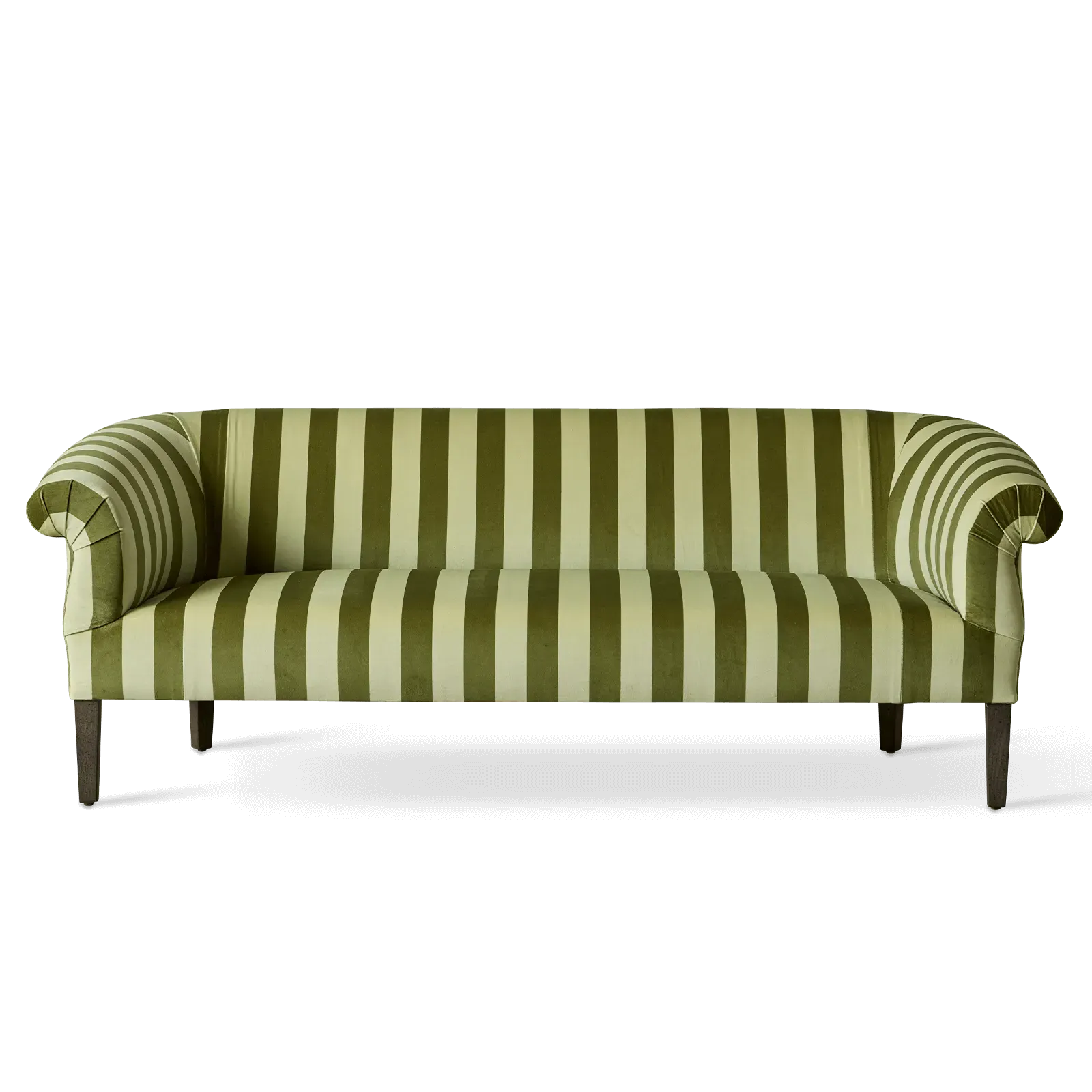 Camelot Stripe Lowback Settee - Juniper, Velvet image