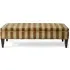 Camelot Stripe Rectangular Ottoman - Ginger, Velvet