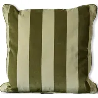 Camelot Stripe Velvet Cushion - Juniper