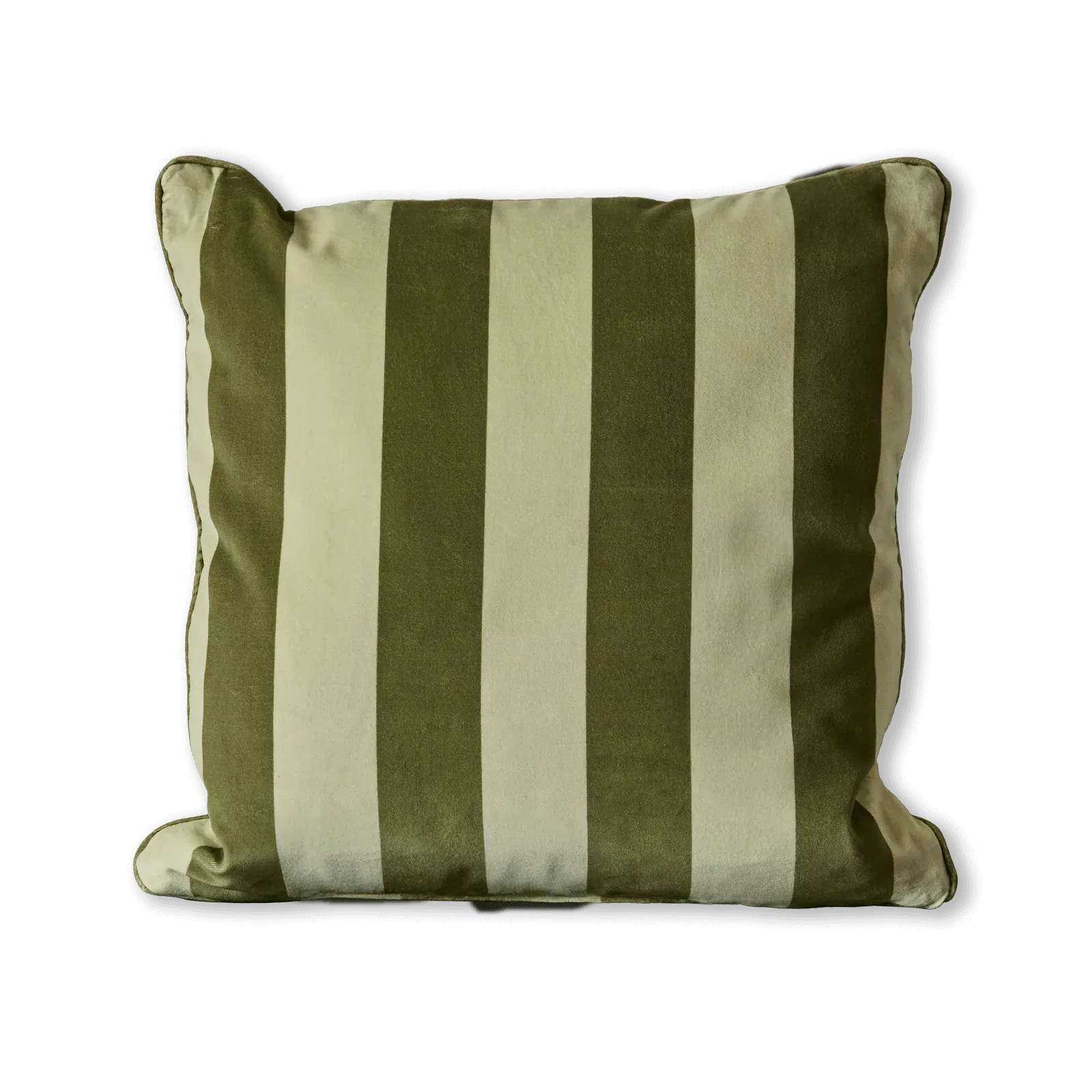 Camelot Stripe Velvet Cushion - Juniper image