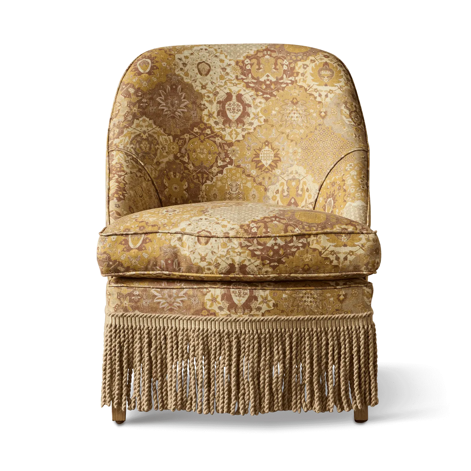 CASPAR Fireplace Pull-up Chair - Ginger, Linen image