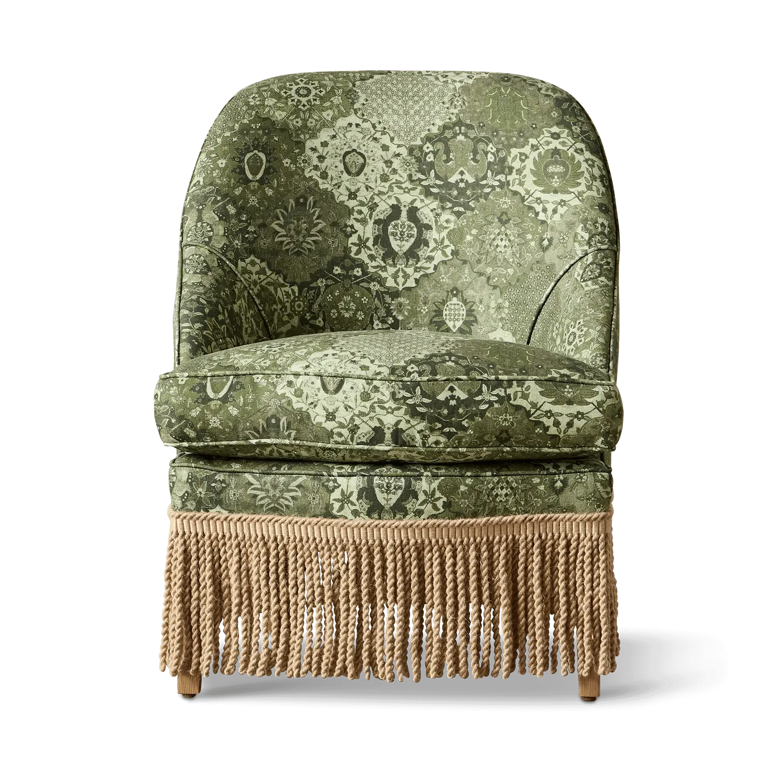 CASPAR Fireplace Pull-up Chair - Juniper, Linen