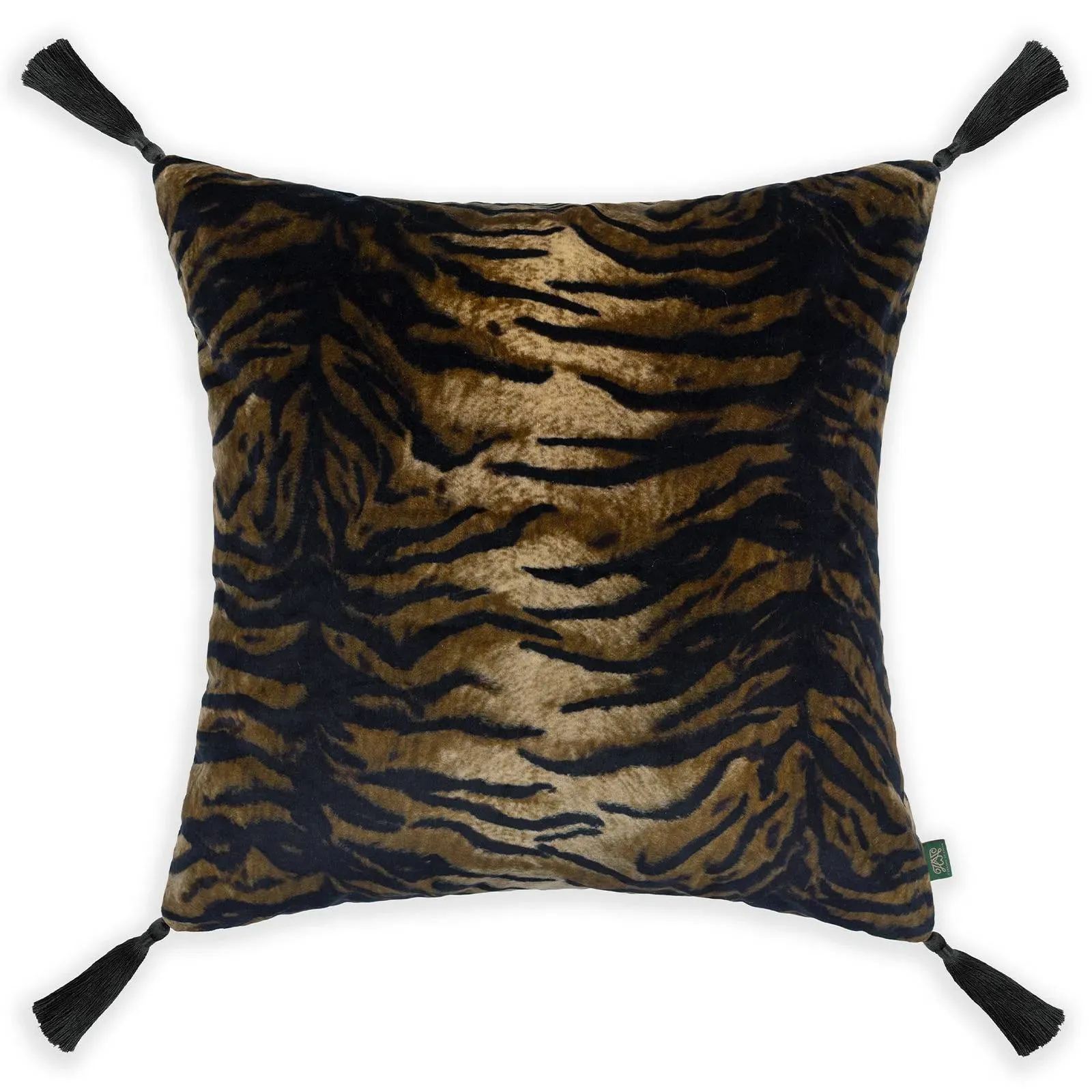 Caspian Large Tassel Cushion - Cocoa, Velvet product