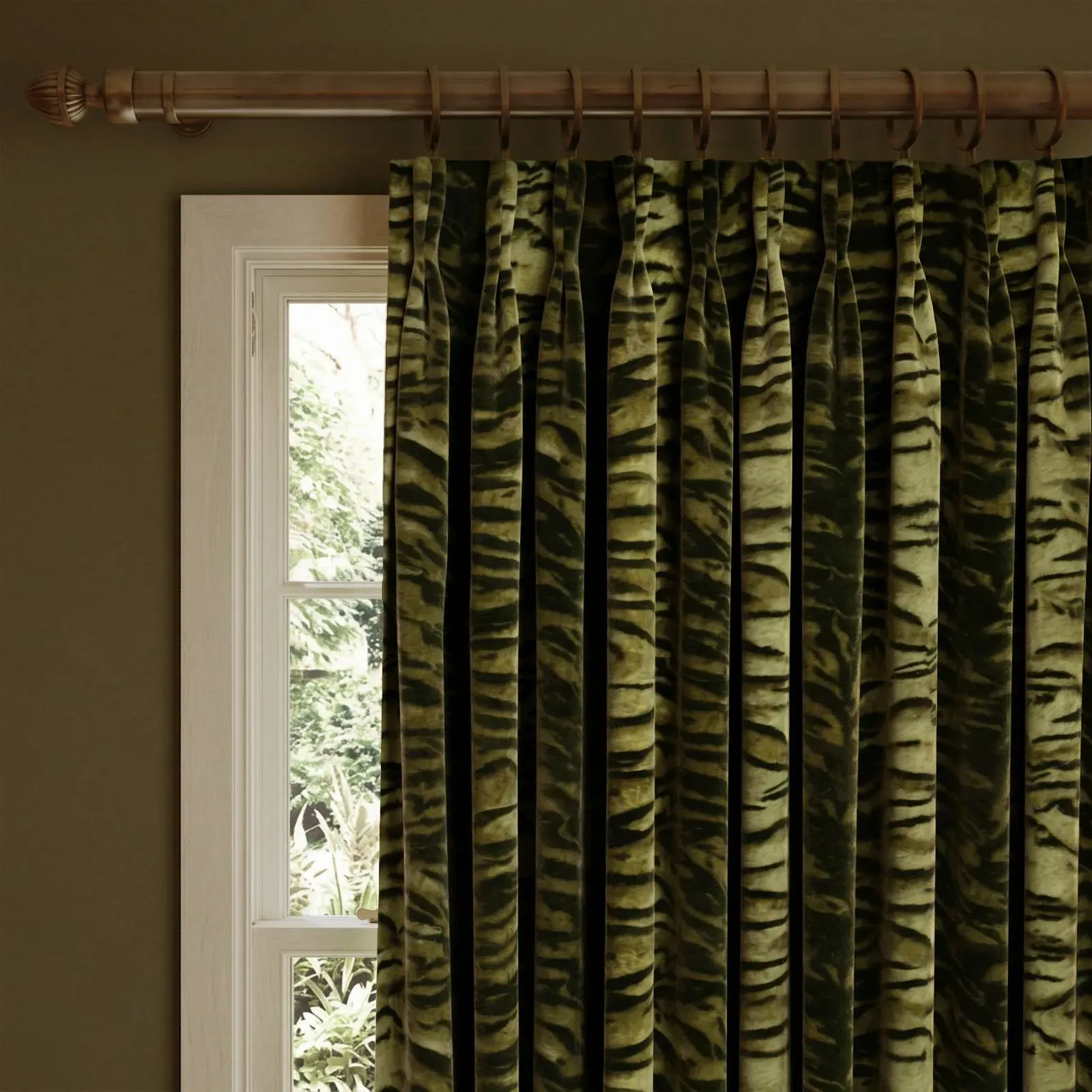 Caspian Velvet Curtain - Umber product