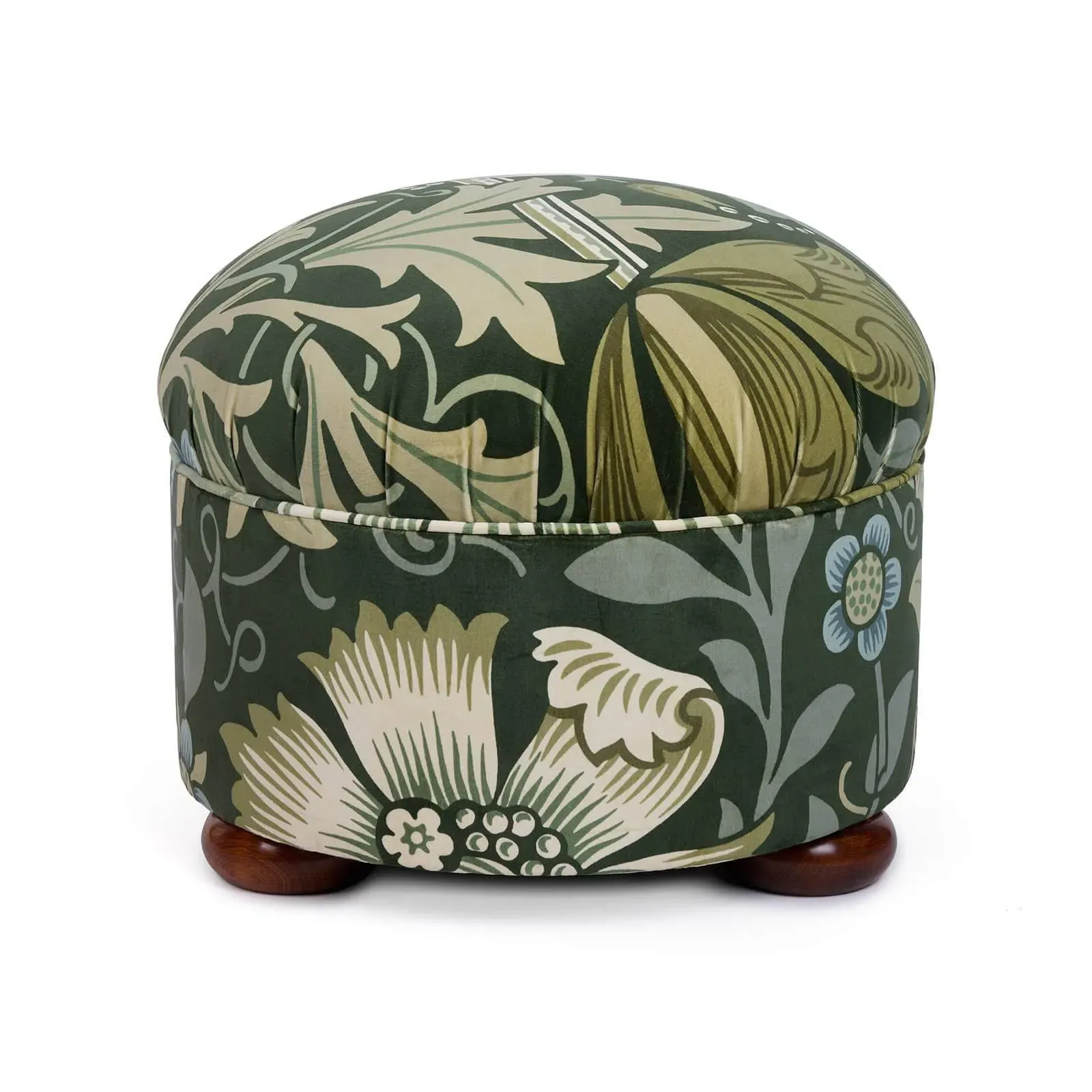 Compton Magna Vesper Ottoman - Verde, Velvet product