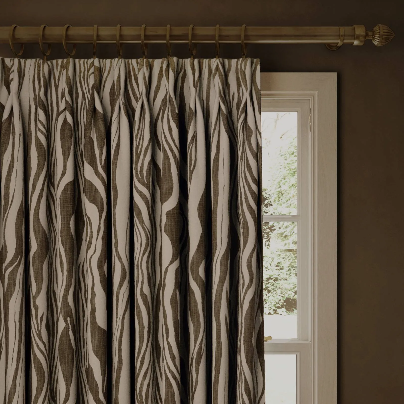 DAZZLE Cotton Linen Curtain - Cedar product