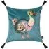 DODO Medium Tassel Velvet Cushion - Petrol