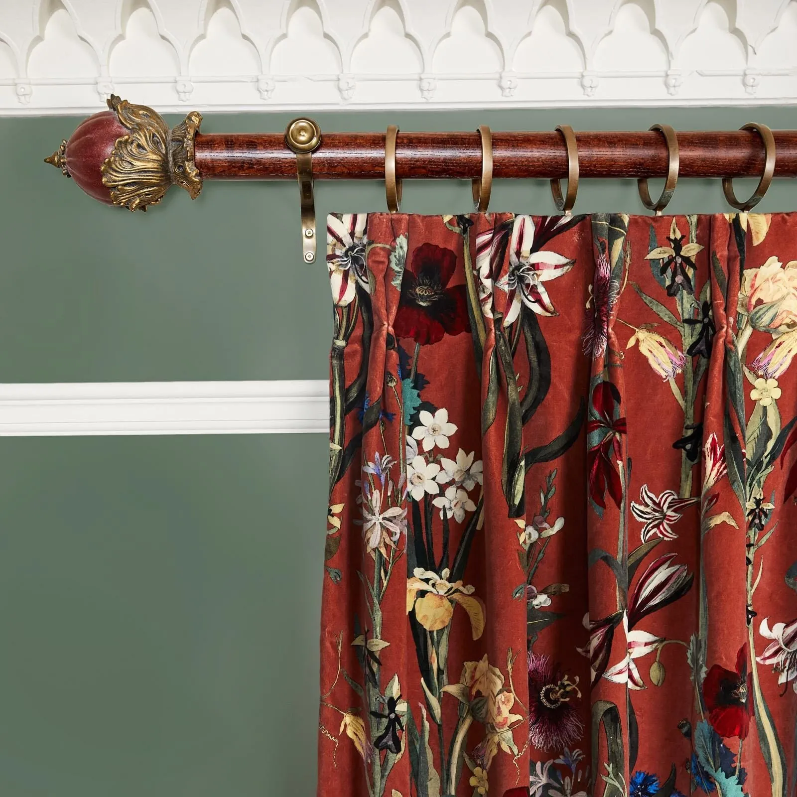 Flora Delanica Velvet Curtain - Clay product