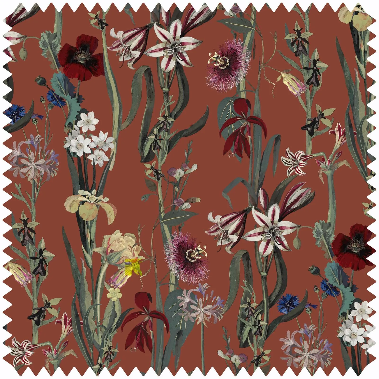 Flora Delanica Velvet Fabric - Clay product