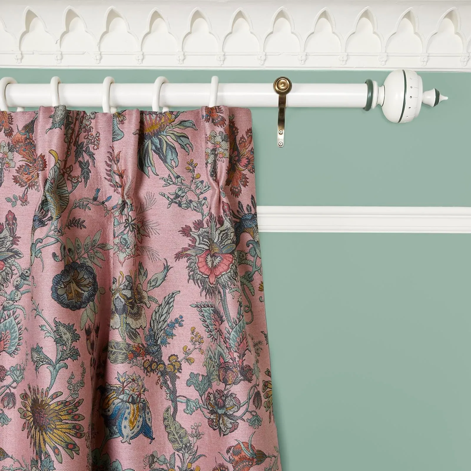 Flora Fantasia Jacquard Curtain - Pink