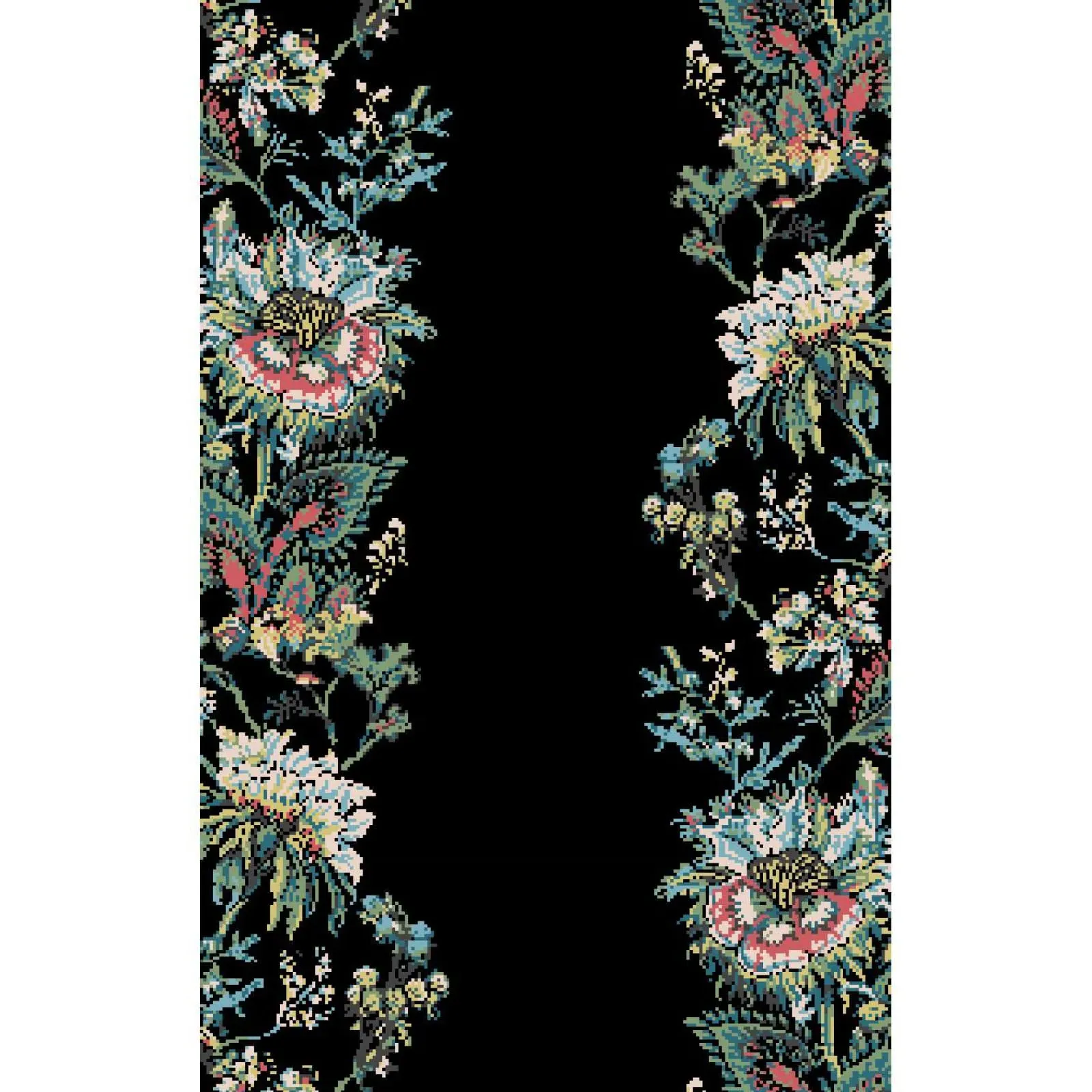 Flora Fantasia Runner - Noir, Wool product