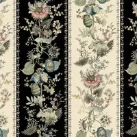 Flora Fantasia Wallpaper - Noir Stripe