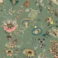 Flora Fantasia Wallpaper - Verdigris
