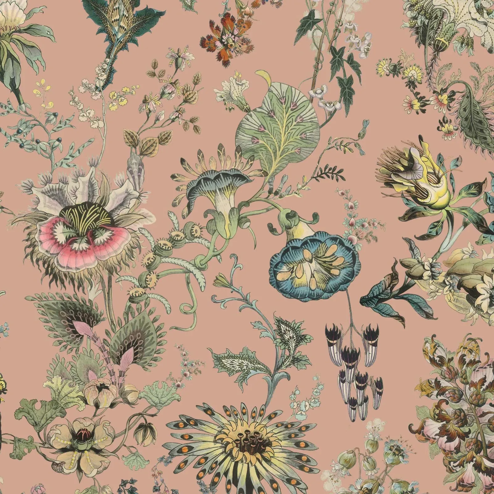 Florafantasia Wallpaper Sample - Bisque Pink