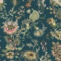 Florafantasia Wallpaper Sample - Cerulean