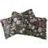 Floralia Cotton Sateen Pillowcases - Noir