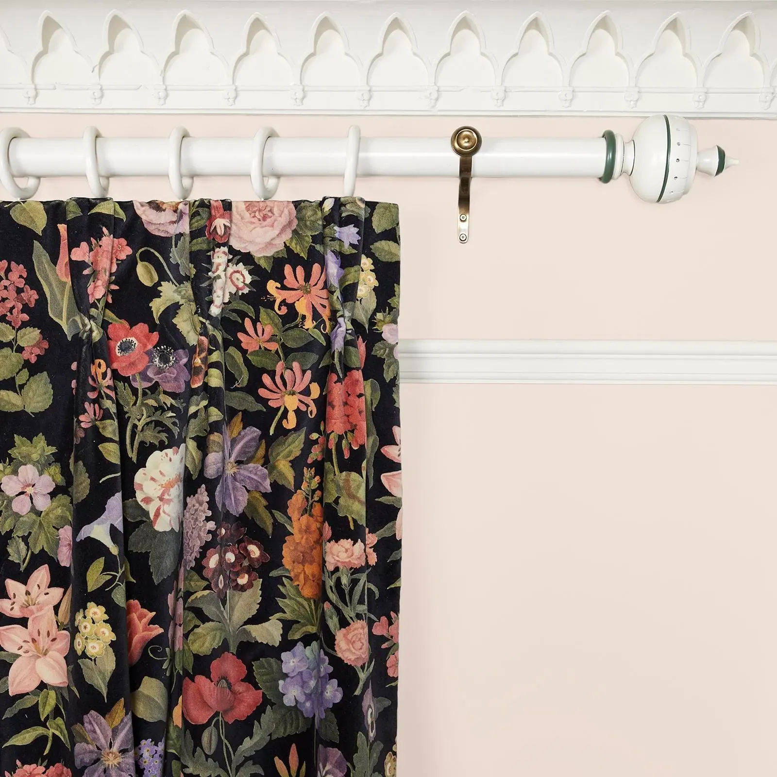 FLORALIA Velvet Curtain - Noir image