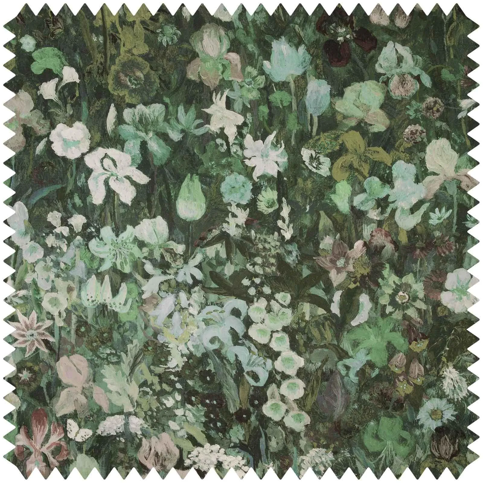 Floribunda Magna Cotton Linen Fabric - Verde product